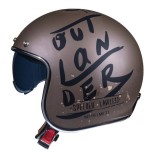 Casca open face motociclete MT Le Mans 2 SV Outlander A0 maro mat (ochelari soare integrati) - Maro mat, XS