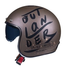 Casca open face motociclete MT Le Mans 2 SV Outlander A0 maro mat (ochelari soare integrati) - Maro mat, XS
