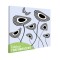Tablou fosforescent Flori spatiale - 50 cm x 50 cm