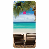 Husa silicon pentru Xiaomi Mi 8 Lite, Beach Chairs Palm Tree Seaside