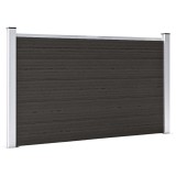 vidaXL Panou de gard, 180x105 cm, negru, WPC 148975