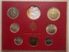 Set 7 monede Vatican, MCMLXXV, 1975, 1,2,5,10, 20, 50, 100 Lire, metal comun, 4 lei moneda, Europa