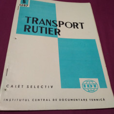 TRANSPORT RUTIER CAIET SELECTIV NR. 5 /1967