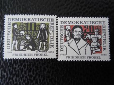 DDR-175 ANI DE LA NASTEREA LUI FRIEDRICH FROBEL,PEDAGOG-SERIE COMPLETA-NESTAMP foto