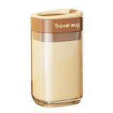 Cana de depozitare pentru calatorie, flippy, portabila pentru accesorii cosmetice, cutie de depozitare pentru periute, 13 x 6.8 x 6 cm, maro deschis