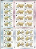 USSR 1987 WWF 4 klbg Complet, Fauna, Nestampilat