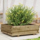 vidaXL Jardinieră de grădină, 80x80x26,5 cm, lemn de pin impregnat