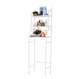 Raft Baie Leziter Deasupra Toaletei, 3 Niveluri, Alb, Fier Durabil, 155x47x25cm