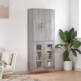 vidaXL Dulap &icirc;nalt, gri sonoma, 69,5x34x180 cm, lemn compozit