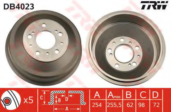 Tambur frana FIAT DUCATO bus (230) (1994 - 2002) TRW DB4023