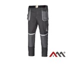 Pantaloni cu talie inalta Euroclassic, gri, marimea 48, Artmas ART794371