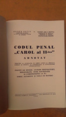 Eugen Petit ?i C. Zotta, Codul Penal ?Carol al II-lea? Adnotat, 1939 foto