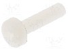 Surub M3, poliamida, lungime 12mm, cap rotund, pas filet 0.5, DREMEC - 8G205M3X12