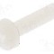 Surub M3, poliamida, lungime 12mm, cap rotund, pas filet 0.5, DREMEC - 8G205M3X12