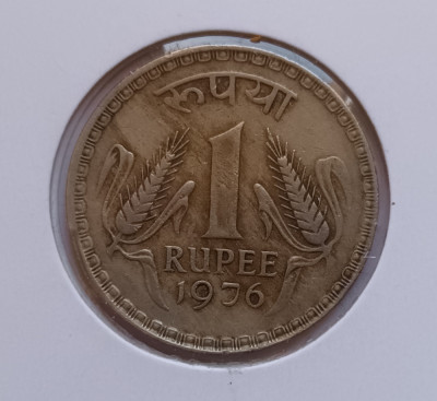 Moneda 1 rupee India 1976 foto