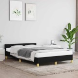 VidaXL Cadru de pat fără saltea, negru, 120x200 cm, textil