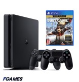 Consola Sony Playstation 4 Slim Ps4 500gb + Doua Controllere + Just Cause 3 Gold Edition PlayStation 4, Second-Hand