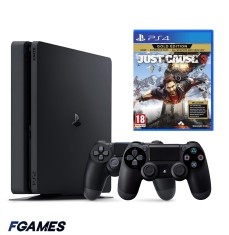 Consola Sony Playstation 4 Slim Ps4 1tb + Doua Controllere + Just Cause 3 Gold Edition PlayStation 4, Second-Hand