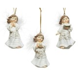Cumpara ieftin Decoratiune - White Glitter Angel with Hanger - mai multe modele | Kaemingk