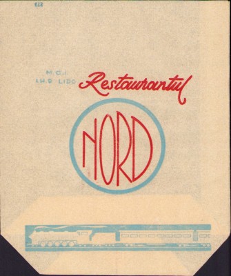 HST Pungă mică reclamă Restaurant Nord București Rom&amp;acirc;nia comunistă foto