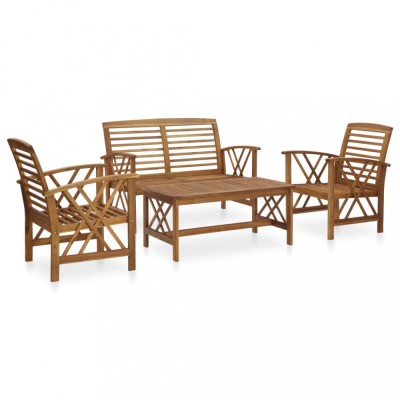 Gossi set mobilier de gradina, 4 piese, lemn masiv de acacia foto