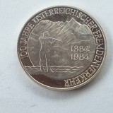 Austria 100 schilling 1984 argint 100 ani turism, Europa