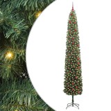 vidaXL Brad de Crăciun artificial Verde 300 cm PVC și oțel și plastic 3394987