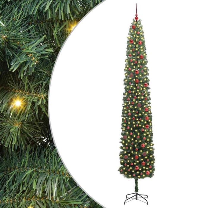 vidaXL Brad de Crăciun artificial Verde 300 cm PVC și oțel și plastic 3394987