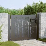 Cumpara ieftin Poartă de grădină, Poartă de Grădină 105x75 cm Design din Oțel Corten cu Bambus