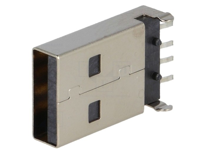 Conector USB A SMT orizontal