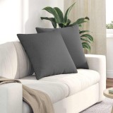 vidaXL Perne pentru canapea 2 pcs Gri &icirc;nchis 60 x 60 cm țesătură 42013998