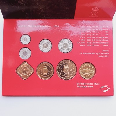 M0012 Antilele Olandeze set monetarie 7 monede 1995 MS 16 UNC foto