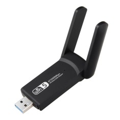 Adaptor Wireless Techstar&reg; AC 1300 Dual-Band, 1200Mbps, USB 3.0, 2.4G/5G, Long Range, 2 Antene, Negru