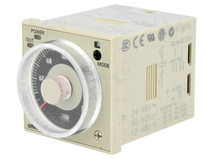 Timer Programabil DPDT 250VAC/5A IP40 24-48VAC/12-48VDC