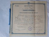 CERTIFICAT DE ABSOLVIRE A LICEULUI MILITAR DIN MANASTIREA DEALU-1924.