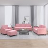 VidaXL Set de canapele, 4 piese, roz, catifea 3201947