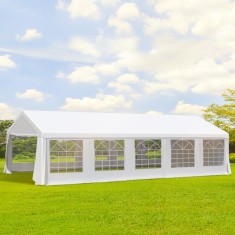 Outsunny Foisor de Gradina 10x6m Pliabil din Otel si Poliester, Alb foto