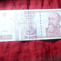 Bancnota 10 000 lei 1994 N.Iorga , cal. Medie-Buna
