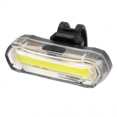 Far led pentru bicicleta, curea fixare, alimentare 2 baterii cr2032, 2 moduri foto