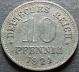 Cumpara ieftin Moneda istorica 10 PFENNIG - GERMANIA, anul 1921 *cod 4621 = excelenta!