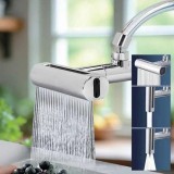 Extensie Rotativă 360&deg; pentru Robinet,4 Funcții,Metal-Plastic,Argintiu