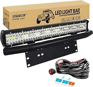 Proiector LED alb 6000K cu cablaj 12 V SUV, ATV, camion, mașină, vehicule 4x4, foto