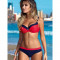 Costum de baie doua piese Dub Red/Blue