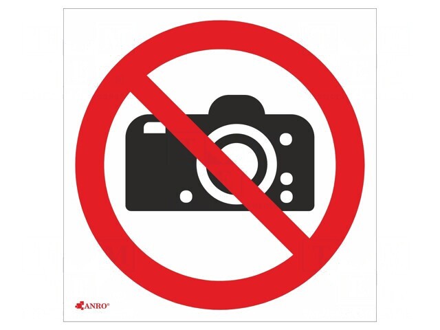 Indicator de Protecție Interzicere PVC 200x200 mm