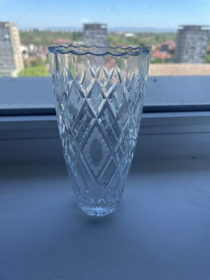 Vază transparentă retro foto