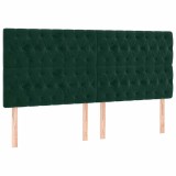 Cumpara ieftin Tablie de pat verde inchis 200x7x118/128 cm catifea