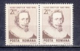 A11 TX10 1 - 1983 - 400 de ani de la nasterea lui Hugo Grotius - pereche de doua timbre
