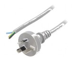 Cablu 3x0,75mm2 AS/NZS 3112 cu mufă PVC 1m gri 10A