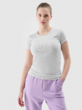 Tricou slim cu imprimeu pentru femei - gri, 4F Sportswear