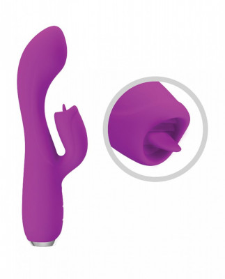 Vibrator Doreen Licking&amp;amp;Vibrating Silicon Mov 20 cm foto